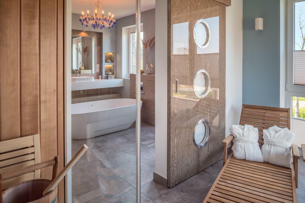 Villa Lotsenhaeuser Ruegen - Luxus Ferienhaus - 3 Schlafzimmer - Sauna - Dachterrasse Mit Boddenblick بريجا المظهر الخارجي الصورة